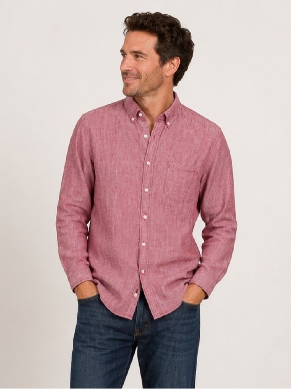 Trenery Button Down Shirt Men’s XXL Red
